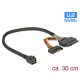 Delock Kábel SFF-8643 dugó > U.2 SFF-8639 hüvely + SATA tápcsatlakozó 30 cm (84823)