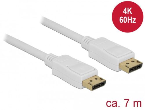 Delock Kábel Displayport 1.2 dugó > Displayport dugó 4K 60 Hz 7 m