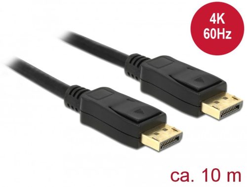 Delock Kábel Displayport 1.2 dugó > Displayport dugó 4K 60 Hz 10 m (84862)