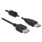 Delock USB 2.0-s bővítőkábel A-típusú csatlakozódugóval > USB 2.0-s, A-típusú csatlakozóhüvellyel, 3 (84886)