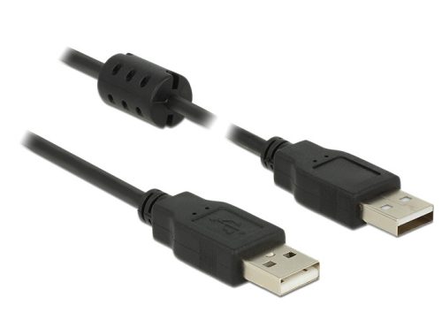 Delock USB 2.0-s kábel A-típusú csatlakozódugóval > USB 2.0-s, A-típusú csatlakozódugóval, 1,0 m, fe