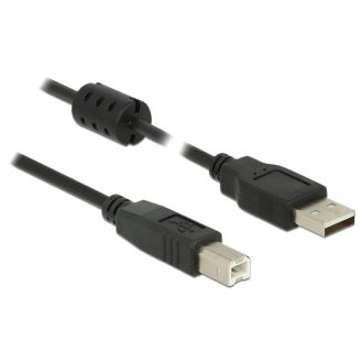   Delock USB 2.0-s kábel A-típusú csatlakozódugóval > USB 2.0-s, B-típusú csatlakozódugóval, 1,0 m, fe (84895)