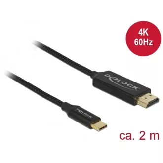   Delock USB Type-C koax kábel HDMI-hoz (DP Alt Mode) 4K 60 Hz 2 m (84905)