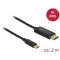 Delock USB Type-C koax kábel HDMI-hoz (DP Alt Mode) 4K 60 Hz 2 m (84905)