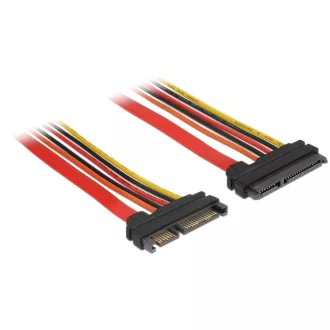   Delock Bovítokábel, SATA, 6 Gb/s, 22 tus csatlakozó > SATA 22 tus aljzat (3,3 V + 5 V + 12 V), 50 cm (84920)