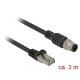 Delock RJ45 csatlakozót és M12 csatlakozót összekötő kábel 8 tűs A kódolt Cat.5e SFTP 3 m hosszú