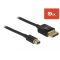 Delock Mini DisplayPort a DisplayPort-kábel 8K 60 Hz 1 m DP 8K tanúsítvánnyal (84927)