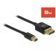 Delock Mini DisplayPort a DisplayPort-kábel 8K 60 Hz 1 m DP 8K tanúsítvánnyal (84927)