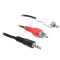 Delock Hangkábel, 3,5 mm-es sztereó csatlakozódugó > 2 x RCA-csatlakozódugó, 3 m (84942)