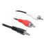 Delock Hangkábel, 3,5 mm-es sztereó csatlakozódugó > 2 x RCA-csatlakozódugó, 3 m (84942)