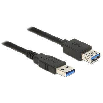   Delock USB 3.0-s bovítokábel A-típusú csatlakozódugóval > USB 3.0-s, A-típusú csatlakozóhüvellyel, 0 (85053)