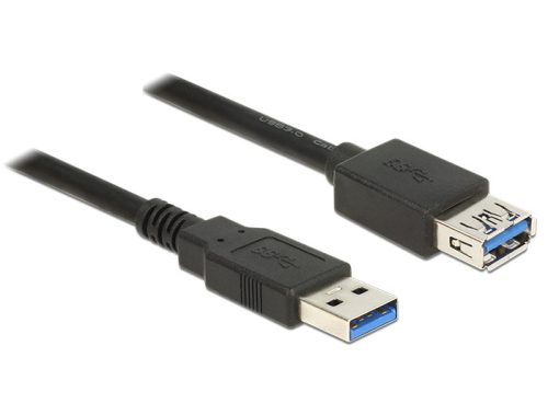 Delock USB 3.0-s bovítokábel A-típusú csatlakozódugóval > USB 3.0-s, A-típusú csatlakozóhüvellyel, 3