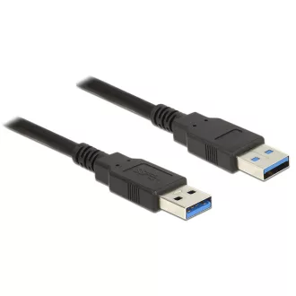   Delock USB 3.0-s kábel A-típusú csatlakozódugóval > USB 3.0-s, A-típusú csatlakozódugóval, 1,0 m, fe (85060)