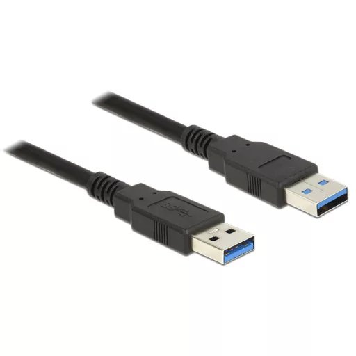 Delock USB 3.0-s kábel A-típusú csatlakozódugóval > USB 3.0-s, A-típusú csatlakozódugóval, 5,0 m, fe (85064)