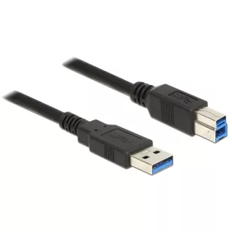   Delock USB 3.0-s kábel A-típusú csatlakozódugóval > USB 3.0-s, B-típusú csatlakozódugóval, 0,5 m, fe (85065)
