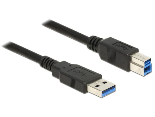 Delock USB 3.0-s kábel A-típusú csatlakozódugóval > USB 3.0-s, B-típusú csatlakozódugóval, 3,0 m, fe (85069)