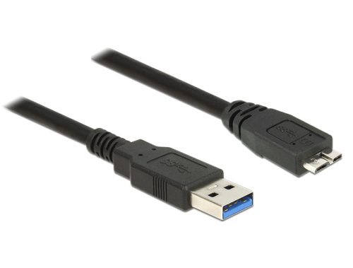 Delock USB 3.0-s kábel A-típusú csatlakozódugóval > USB 3.0-s, Micro-B-típusú csatlakozódugóval, 0,5 (85071)