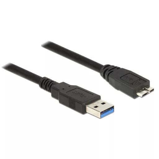 Delock USB 3.0-s kábel A-típusú csatlakozódugóval > USB 3.0-s, Micro-B-típusú csatlakozódugóval, 1,0 (85072)