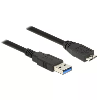   Delock USB 3.0-s kábel A-típusú csatlakozódugóval > USB 3.0-s, Micro-B-típusú csatlakozódugóval, 5,0 (85076)