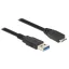 Delock USB 3.0-s kábel A-típusú csatlakozódugóval > USB 3.0-s, Micro-B-típusú csatlakozódugóval, 5,0 (85076)