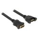 Delock kábel HDMI A anya > HDMI A anya panelrögzítés 25 cm