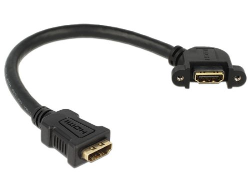 Delock HDMI A anya > HDMI A anya Fali kábel, szögletes, 25 cm