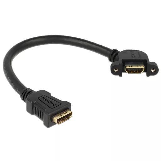 Delock HDMI A anya > HDMI A anya Fali kábel, szögletes, 25 cm (85101)