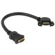 Delock HDMI A anya > HDMI A anya Fali kábel, szögletes, 25 cm