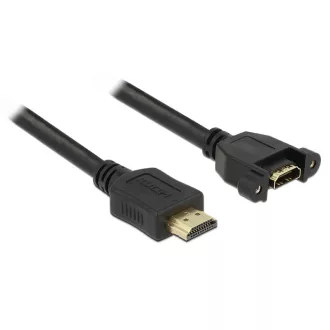   Delock kábel HDMI A apa > HDMI A anya panelrögzítés 1 m (85102)