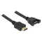 Delock kábel HDMI A apa > HDMI A anya panelrögzítés 1 m (85102)