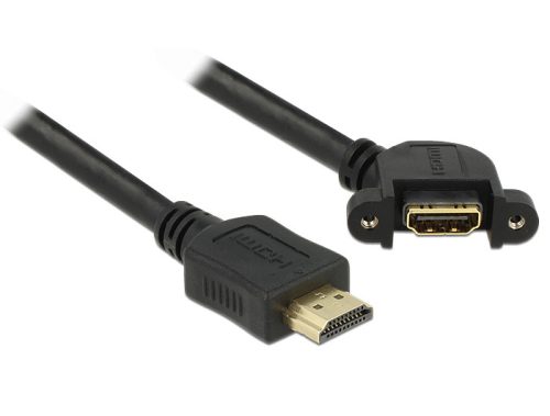 Delock kábel HDMI A apa> HDMI A anya panelrögzítés 110 -os szögben 1 m