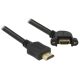 Delock kábel HDMI A apa> HDMI A anya panelrögzítés 110 -os szögben 1 m