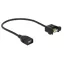Delock kábel USB 2.0 Type-A anya > USB 2.0 Type-A anya panelre szerelhető 25 cm (85105)