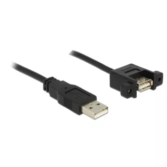   Delock kábel USB 2.0 Type-A apa > USB 2.0 Type-A anya panelre szerelhető 1 m (85106)