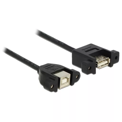 Delock kábel USB 2.0 B típusú panelre szerelhető anya > anya USB 2.0 A típusú panelre szerelhető 1 m (85108)