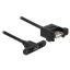 Delock kábel USB 2.0 Micro-B panelre szerelhető anya>  anya USB 2.0 Type-A panelre szerelhető1 m (85110)
