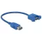 Delock kábel USB 3.0 Type-A anya > USB 3.0 Type-A anya  beépített panel 25 cm (85111)