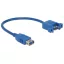 Delock kábel USB 3.0 Type-A anya > USB 3.0 Type-A anya  beépített panel 25 cm (85111)