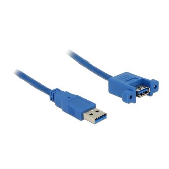   Delock kábel USB 3.0 A-típusú apa > USB 3.0 A-típusú anya rögzítőfejjel 1 m (85112)
