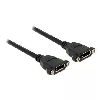   Delock Kábel, Displayport 1.2 hüvely > Displayport hüvely, panelrögzítés, 4K 60 Hz 0,25 m (85113)