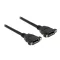 Delock Kábel, Displayport 1.2 hüvely > Displayport hüvely, panelrögzítés, 4K 60 Hz 0,25 m (85113)