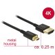 Delock Nagysebességű HDMI-kábel Ethernettel - HDMI-A-csatlakozódugó > HDMI Micro-D-csatlakozódugó, 3