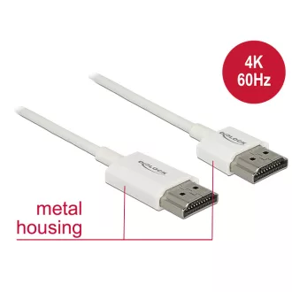   Delock HDMI-kábel Ethernettel - HDMI-A-csatlakozódugó > HDMI-A-csatlakozódugó, 3D, 4K, 3 m, vékony (85138)