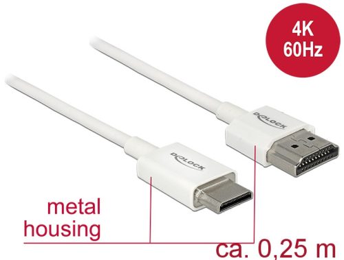 Delock Kábel Nagysebességű HDMI Ethernettel - HDMI-A-csatlakozódugó > HDMI Mini-C-csatlakozódugó, 3D