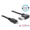Delock Kábel, EASY-USB 2.0-s A- típusú csatlakozódugó, ívelt bal / jobb > USB 2.0-s Micro-B-típusú c (85163)