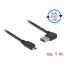 Delock Kábel, EASY-USB 2.0-s A- típusú csatlakozódugó, ívelt bal / jobb > EASY-USB 2.0-s B-típusú cs (85165)