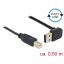 Delock Kábel EASY-USB 2.0-s A típusú csatlakozódugó, ívelt felfelé / lefelé > USB 2.0-s B-típusú csa (85183)