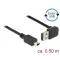 Delock Kábel EASY-USB 2.0-s A típusú csatlakozódugó, ívelt felfelé / lefelé > USB 2.0-s Mini-B-típus (85184)