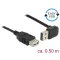 Delock Bővítő kábel EASY-USB 2.0-s A típusú csatlakozódugó, ívelt felfelé / lefelé > USB 2.0 A-típus (85185)