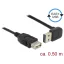 Delock Bővítő kábel EASY-USB 2.0-s A típusú csatlakozódugó, ívelt felfelé / lefelé > USB 2.0 A-típus (85185)